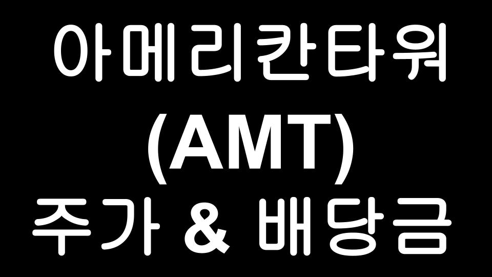  아메리칸타워(AMT) 주가 & 배당금  - 고배당 통신리츠주식
