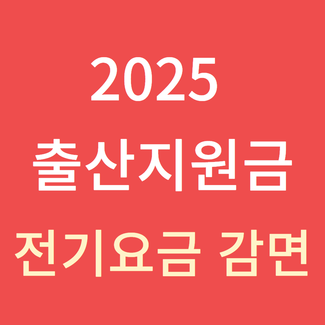 2025년 출산가정 - 전기요금 감면