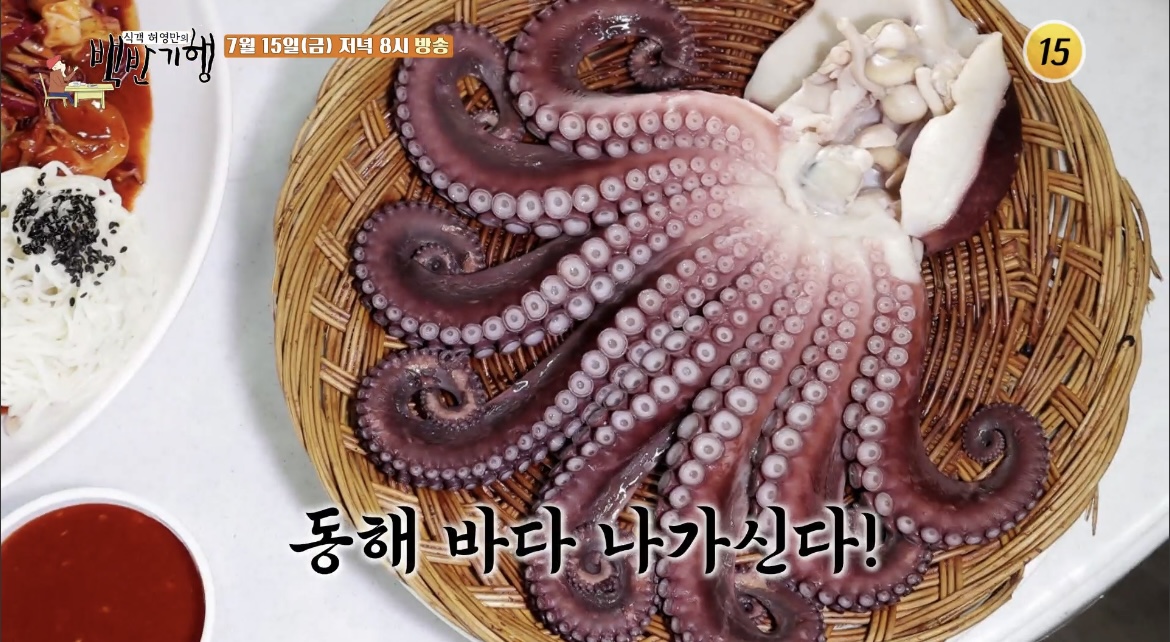  백반기행 김지민 삼척 문어숙회 문어한마리 한상 골뱅이무침 가리비 산낙지 맛집 포차 어디 위치 정보