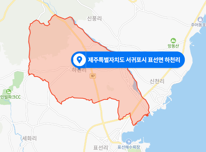  제주도 서귀포시 표선면 하천리 하천교차로 교통사고 (2021년 1월 24일)