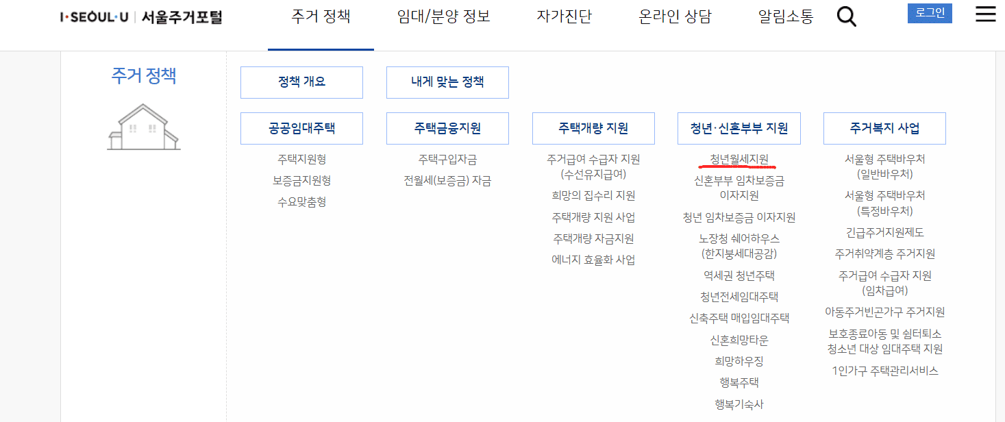 서울시청년월세지원 카테고리