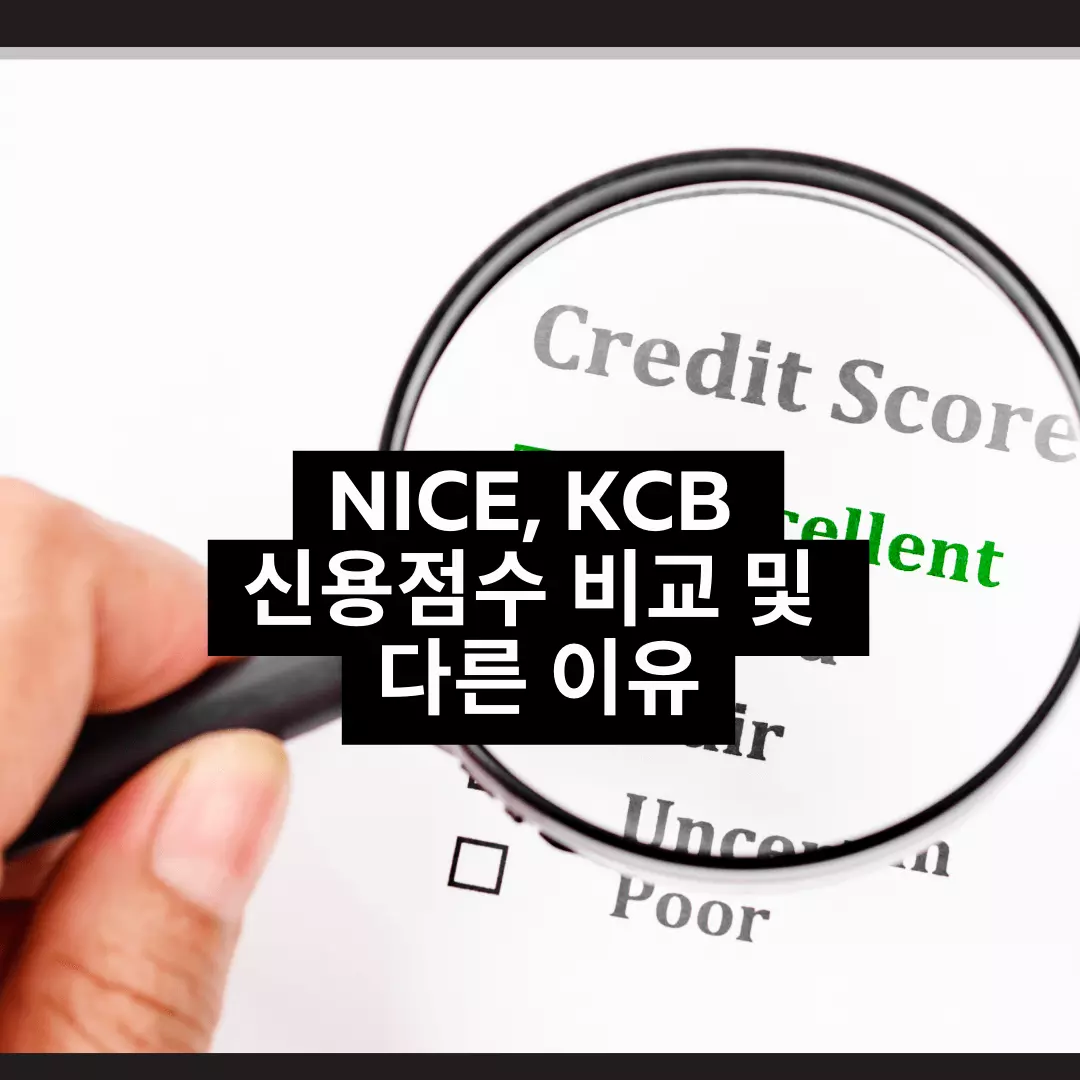 KCB-NICE-신용점수-다른-이유-비교