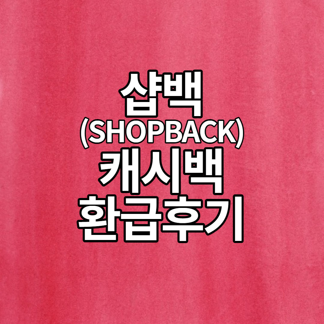  샵백 (SHOPBACK) 캐시백/환급 후기, 캐시백 경유 사이트