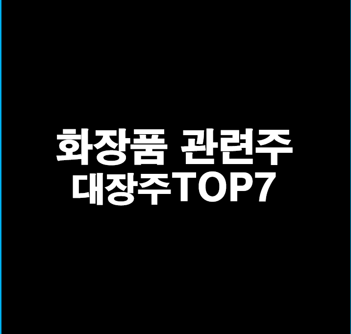 화장품 관련주 대장주TOP