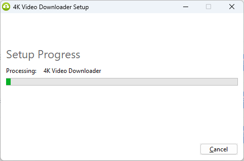 4K Video Downloader 설치 화면