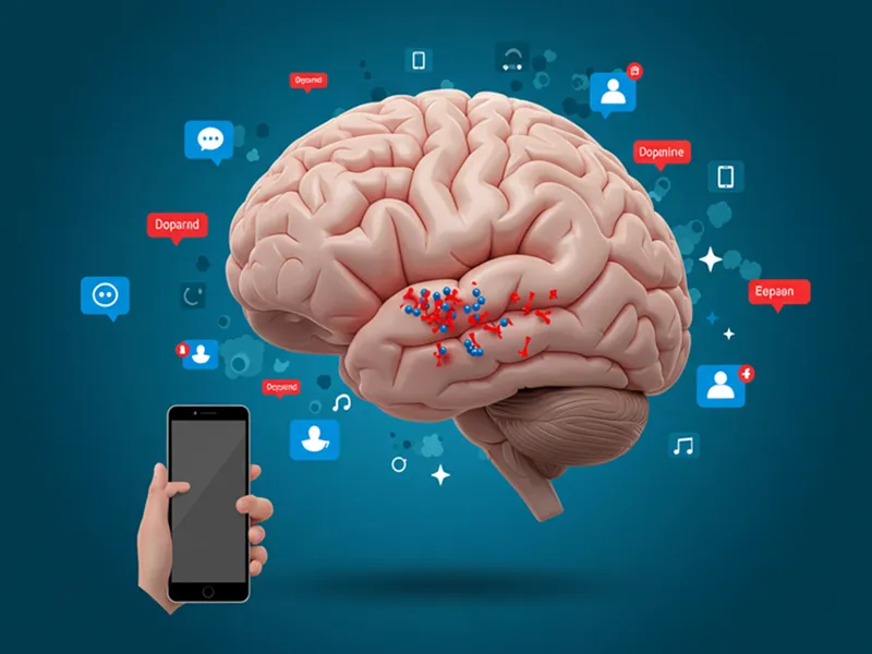 ADHD 환자의 뇌 도파민 부족, 신경전달물질 불균형, 전두엽 기능 저하, 스마트폰 및 SNS 알림으로 인한 집중력 저하 심화, 대한민국 2025년