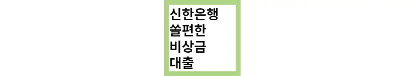  신한은행 쏠편한 비상금 대출