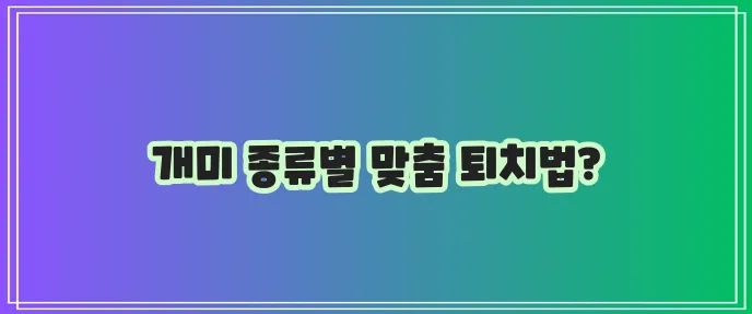 집개미 퇴치 완벽 가이드 종류별 특성과 효과적인 대처법을 확실히 알아봐야 합니다!