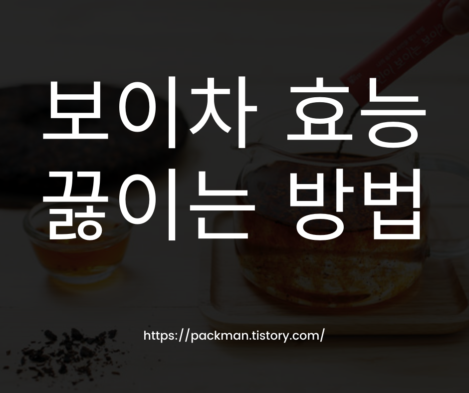  보이차 끓이는 방법 효능