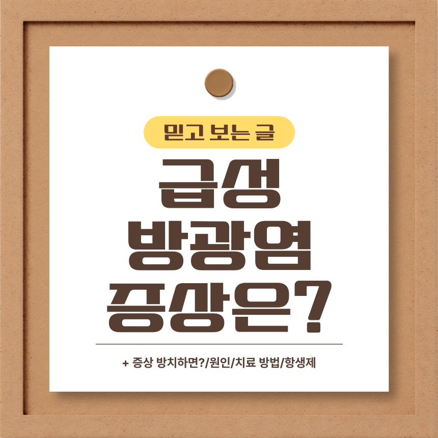  급성 방광염 증상은?