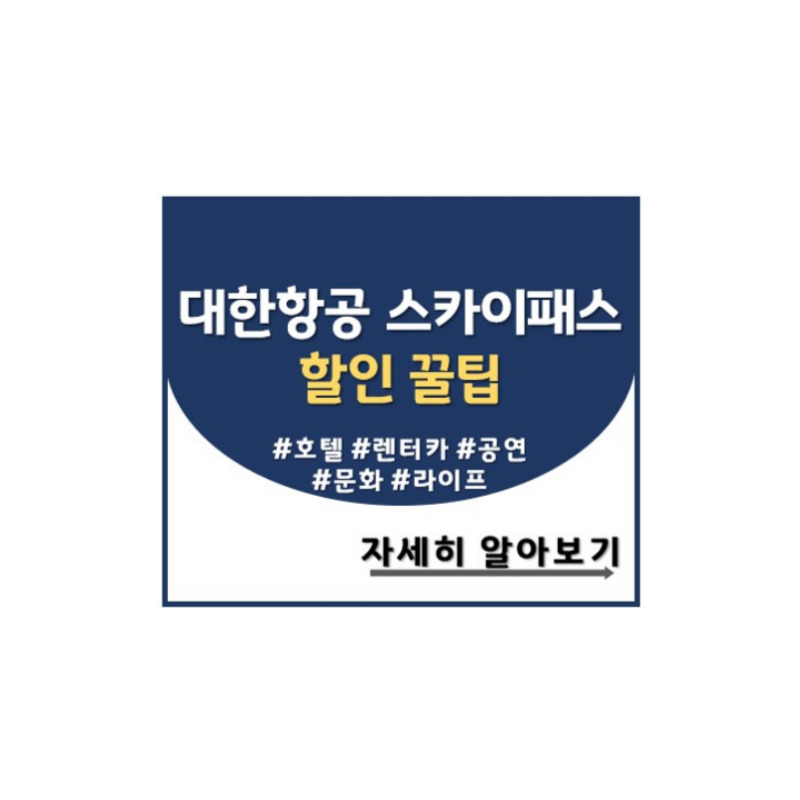 대한항공 스카이패스 할인 꿀팁(호텔&#44; 렌터카 등 최대 87% 혜택)