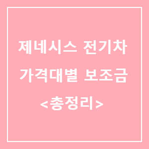 제네시스 전기차 총정리