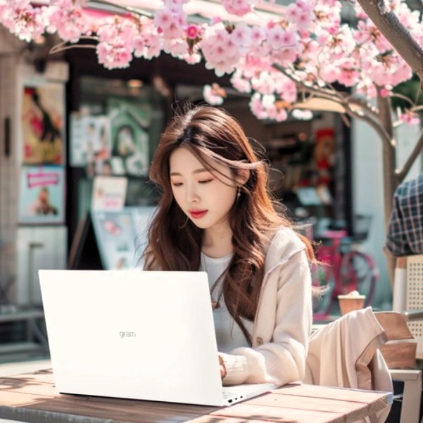 LG 전자 그램 15를 이용하는 대학생