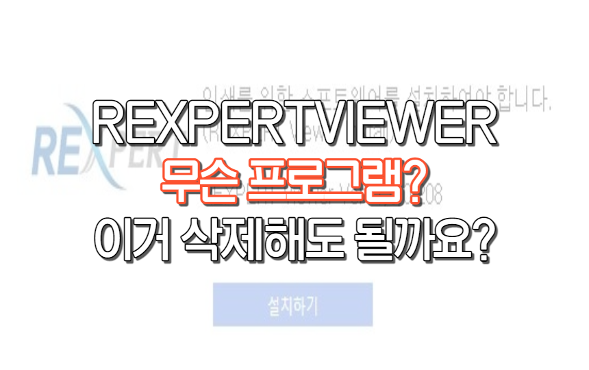  REXPERT Viewer 이 프로그램은 뭔가요? 삭제해도 되나요?