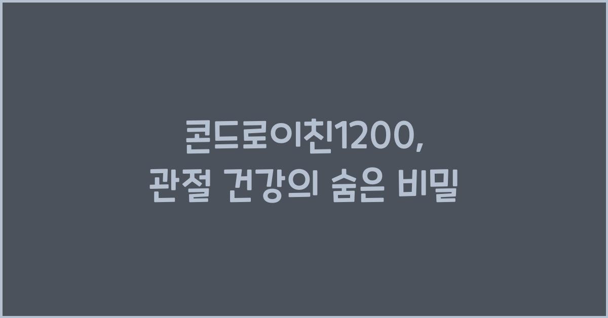 콘드로이친1200