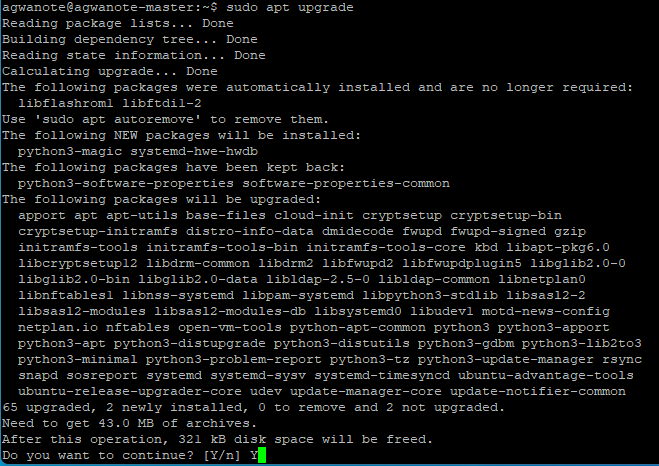 apt upgrade