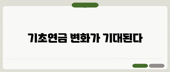 2025년 기초연금 인상