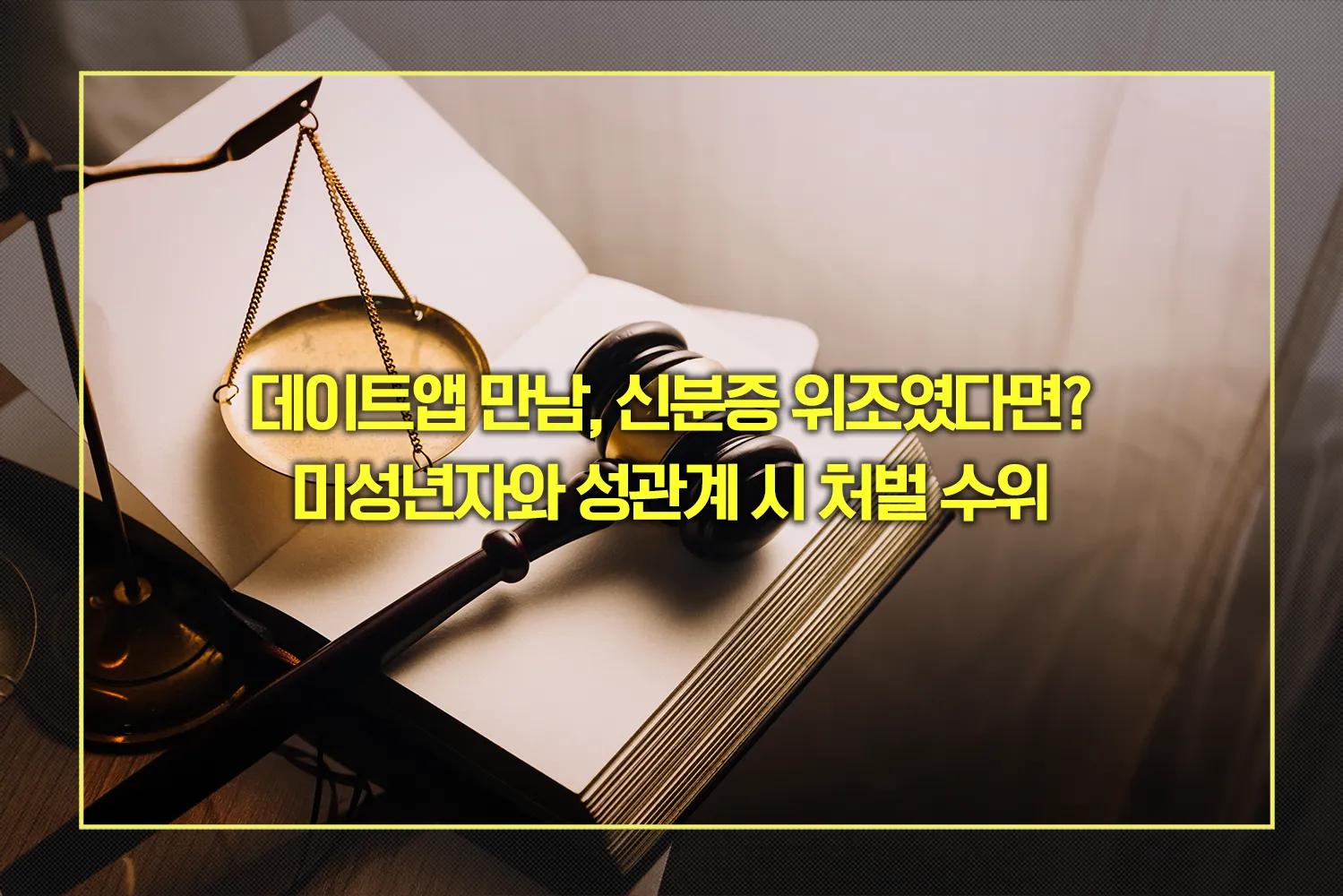 미성년자와 성관계 처벌 수위
