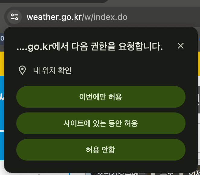 위치 정보 확인