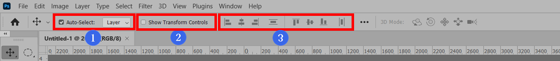 포토샵 Move Tool 사용법 - Move Tool 옵션 알아보기