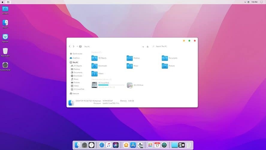윈도우 테마 macOS 몬테레이 스킨팩