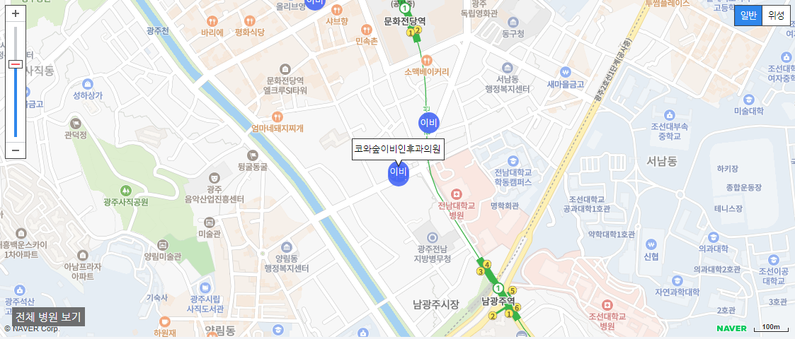 광주 일요일 진료 이비인후과 코와숲이비인후과의원