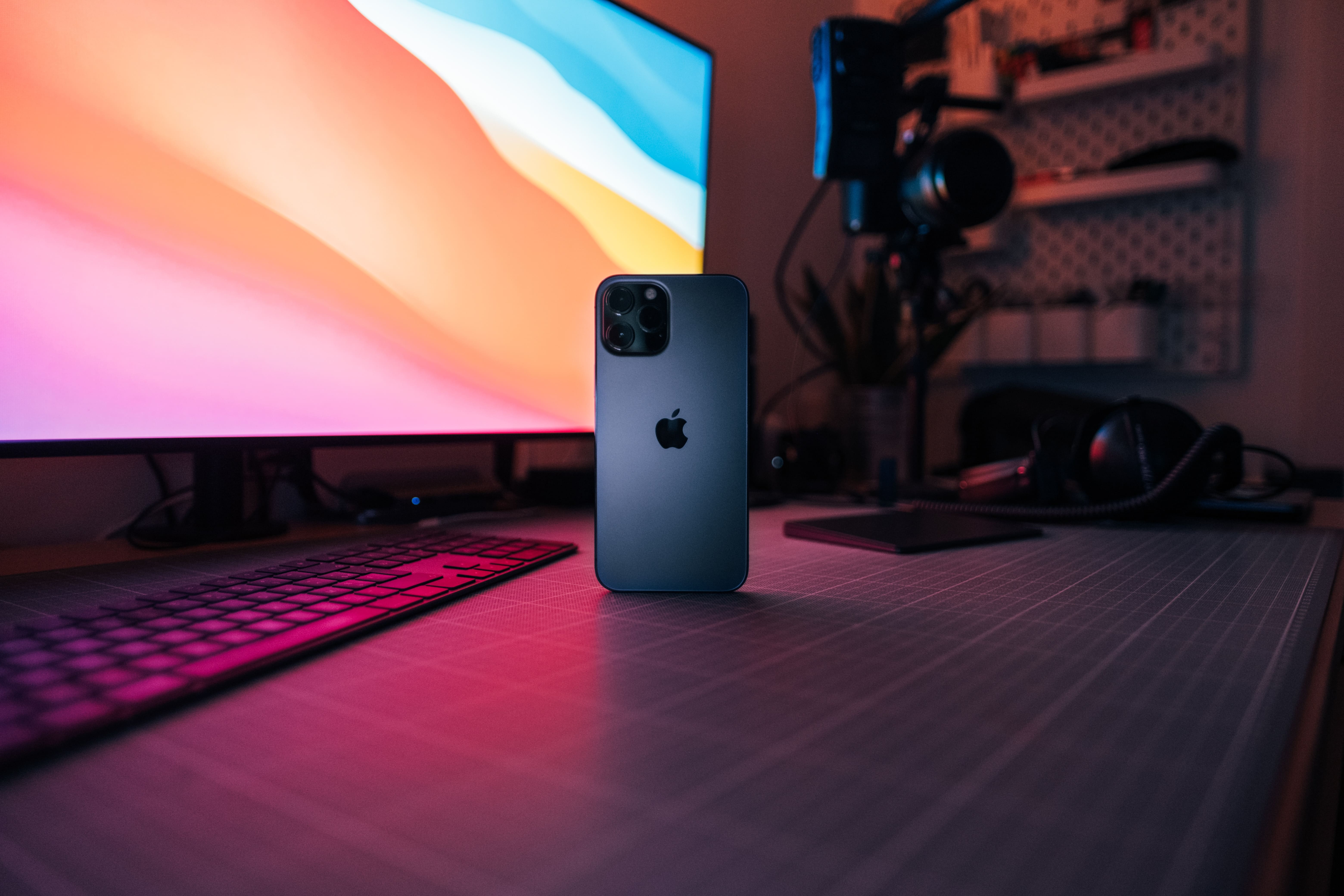 on the desk iPhone