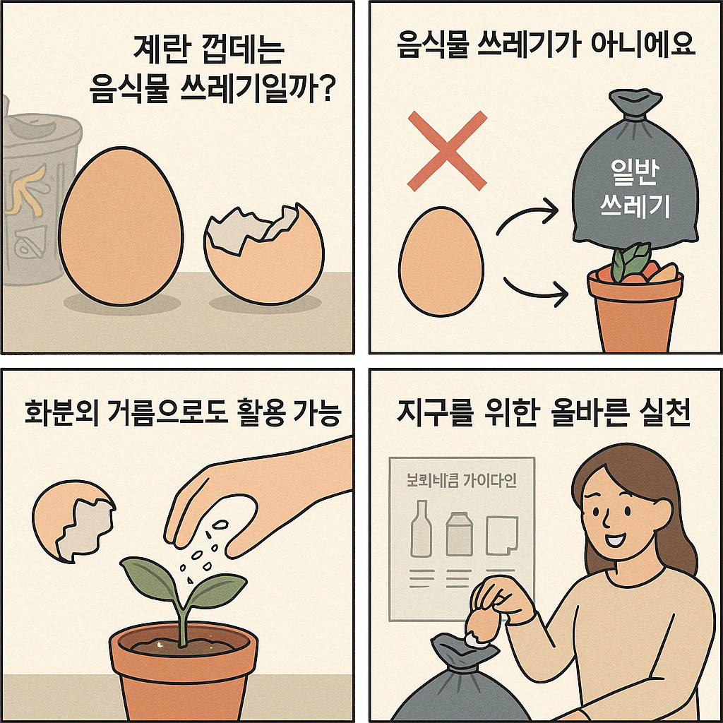 계란 껍데기 계란껍질 분리수거, 음식물 쓰레기일까?