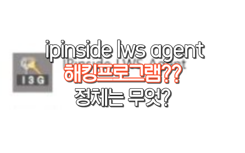  ipinside lws agent의 정체, 삭제하면 안되는 프로그램인가요?