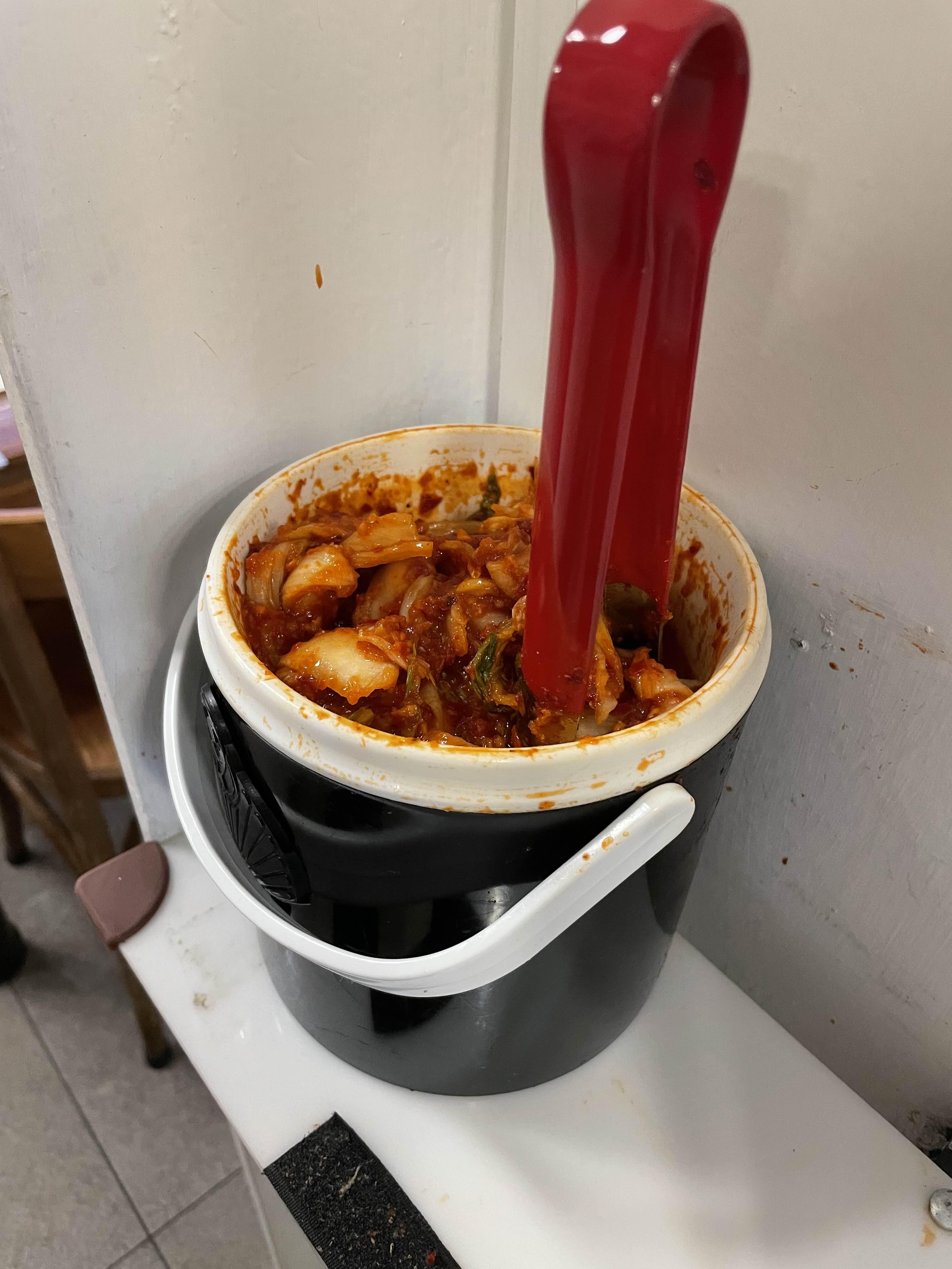 마늘김치통