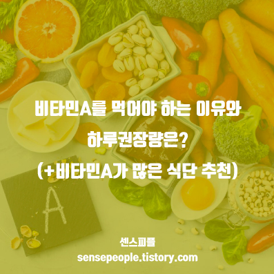  비타민A를 먹어야 하는 이유와 하루권장량은? (+비타민A가 많은 식단 추천)