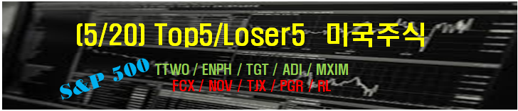  (2021/05/19) - 시장(Stock)마감후 Top5 / Loser5 종목