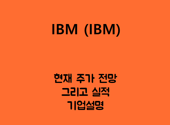  IBM (IBM) 주가, 실적, 전망, 기업분석