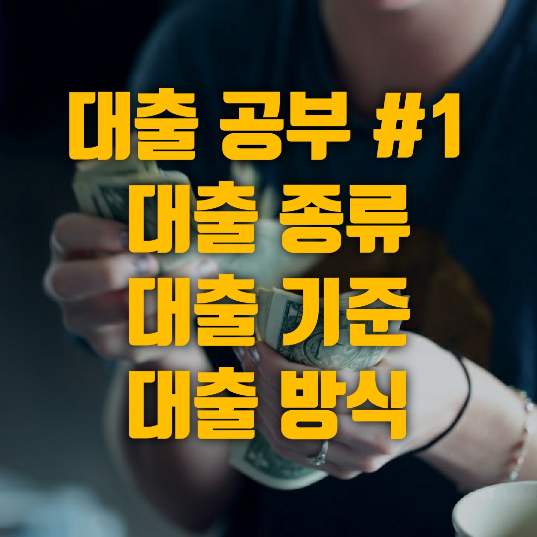 대출 공부 #1. 대출 종류, 대출 기준, 대출 방식 등등등