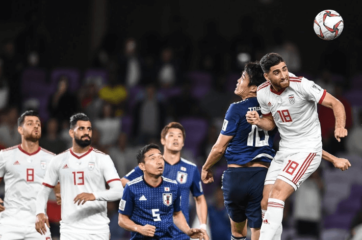 2024 카타르 아시안컵 축구 일본vs이라크 경기 장면