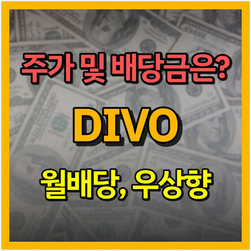  DIVO 주가 및 배당금은? (ft. 우량주를 추종하는 ETF)