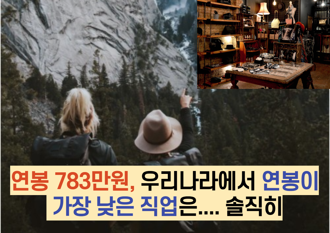  연봉 783만원, 우리나라에서 연봉이 가장 낮은 직업은.... 솔직히