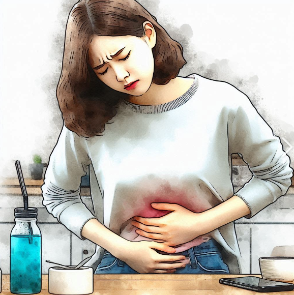 복통을 느끼는 사람
