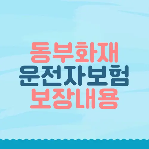 동부화재 운전자보험 보장내용