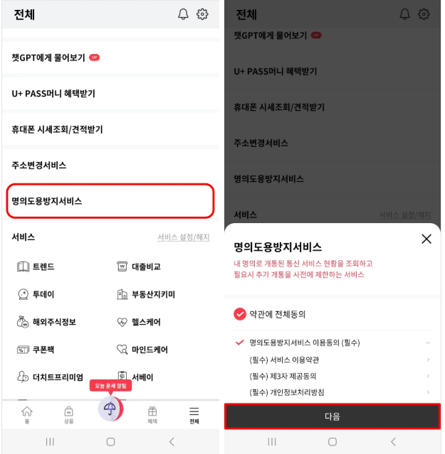 PASS 명의도용방지서비스 이미지