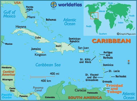 트리니다드 토바고(Trinidad and Tobago) 지도