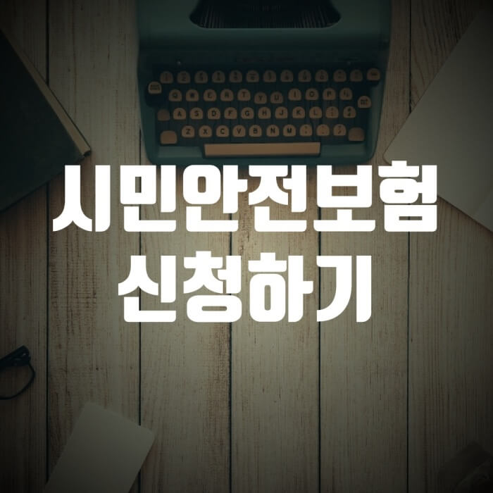  시민안전보험- 길가다 다치면 보상해준대요