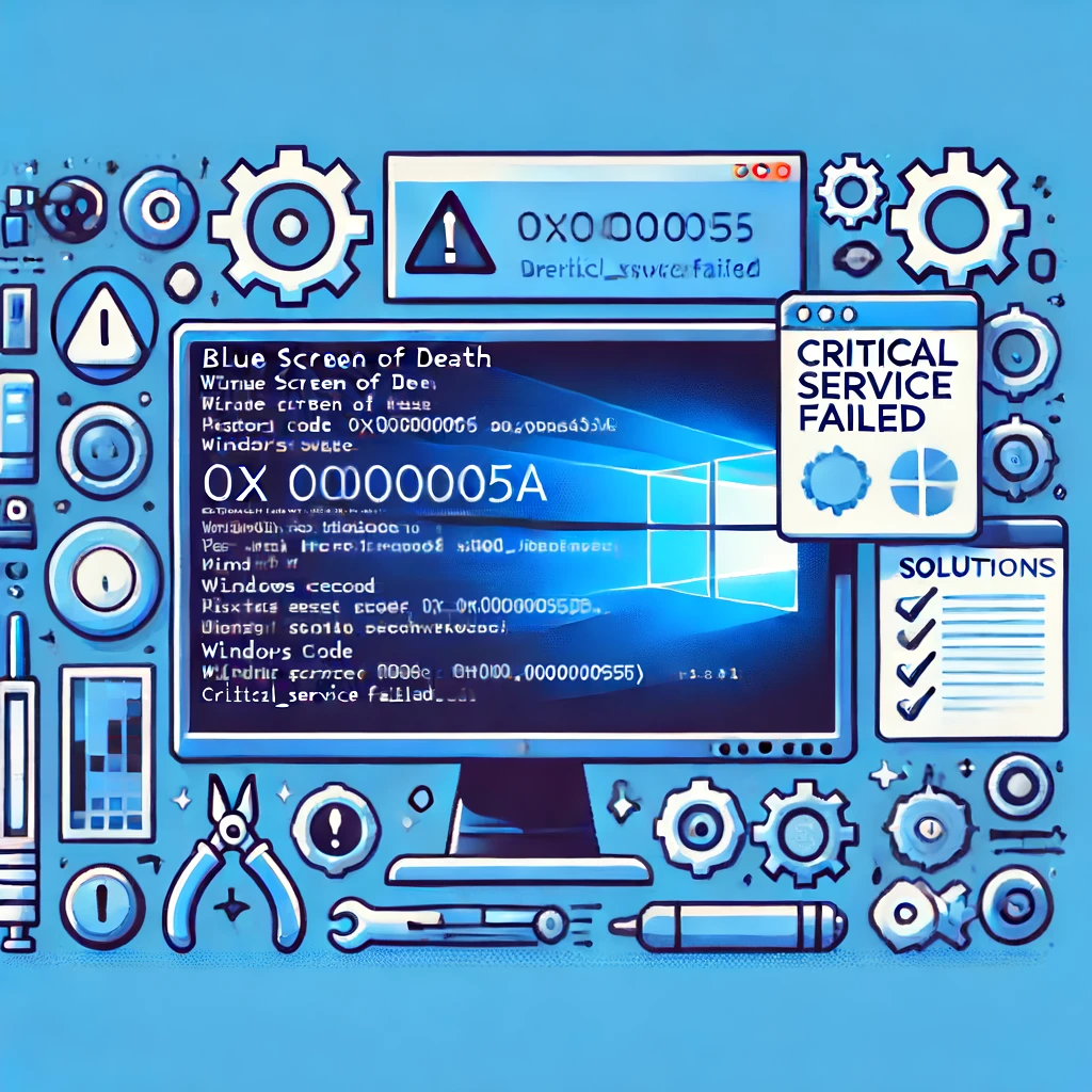 윈도우 블루스크린 오류 코드 0x0000005A: CRITICAL_SERVICE_FAILED 원인/해결 방법