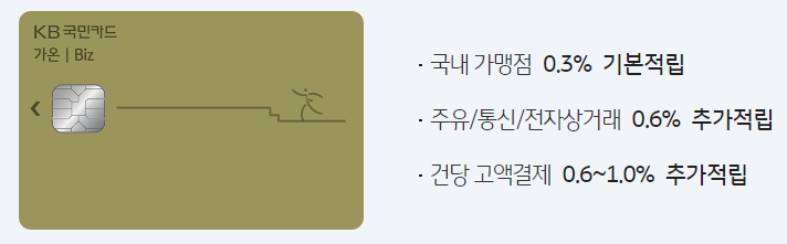  주유 통신 적립 카드 가온 Biz카드
