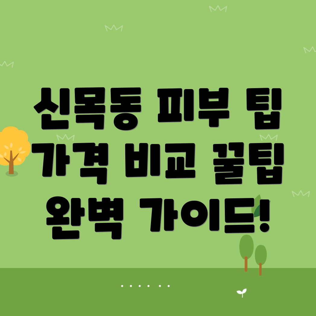 신목동역 피부관리실 가격