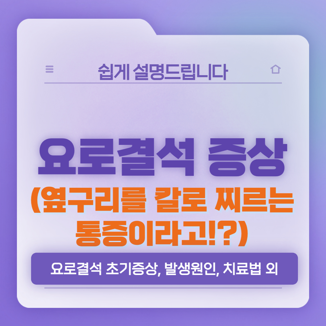  요로결석 초기증상, 원인, 치료법과 예방법 정리