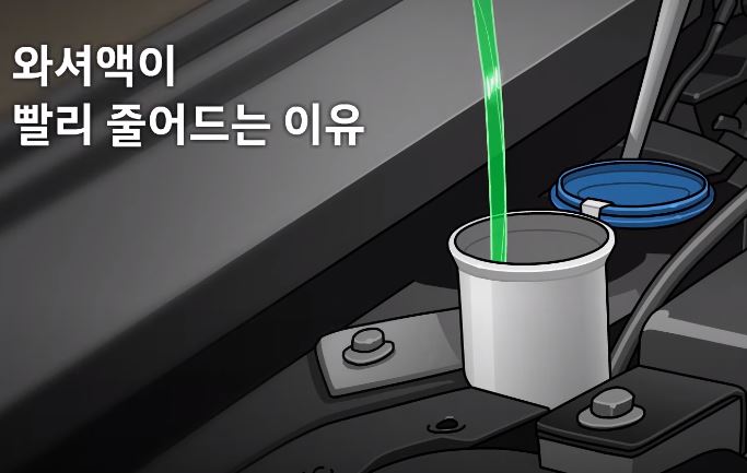 현대자동차 취급설명서 - 동영상 가이드 - 와셔액이 빨리 줄어드는 이유