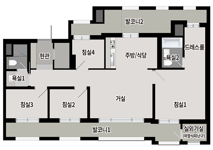 김해 구산 푸르지오 파르테르 84A