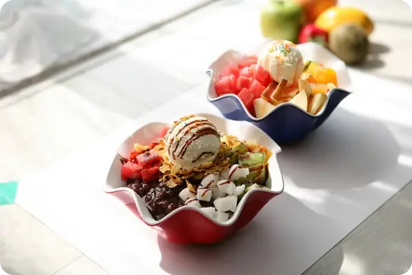 메가커피 팥빙수