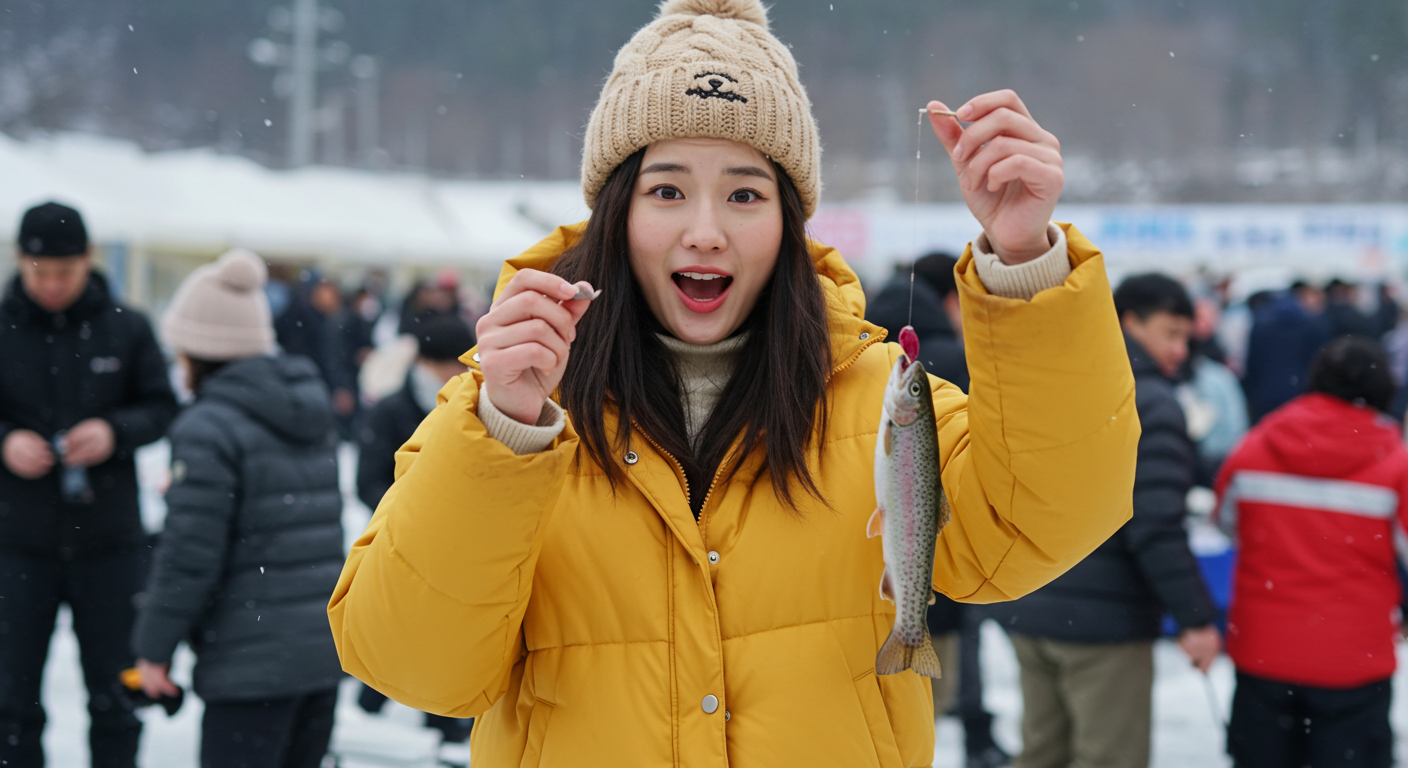 송어를 잡는 사람